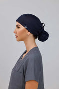 Load image into Gallery viewer, Ponytail with Eyelets - The MonoChrome Collection - Aví Scrub Caps